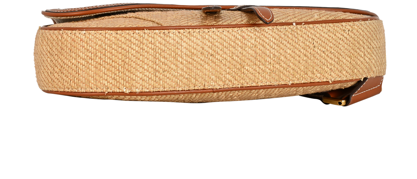 Dior Tears Saddle, &pound;2,100, Handbags, Beige/Brown, Leather/Raffia, Top view